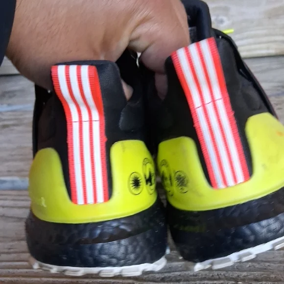 adidas Men's Black with Coral & Yellow UltraBoost All Terrain Athletic Shoes - Picture 10 of 15